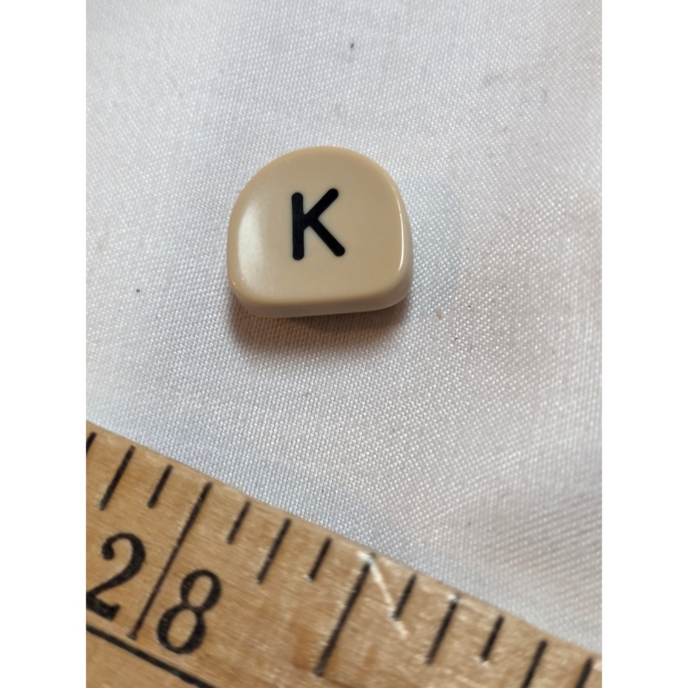 Royal Quiet De Luxe Typewriter Replacement Key Letter K Vintage Beige Tombstone
